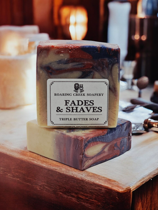 Soap Bar with 3 Butters Triple Butter "Fades & Shaves"