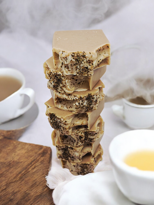 Soap Bar made with 2 Butters Double Butter and Essential Oils called "Matcha Green Tea"