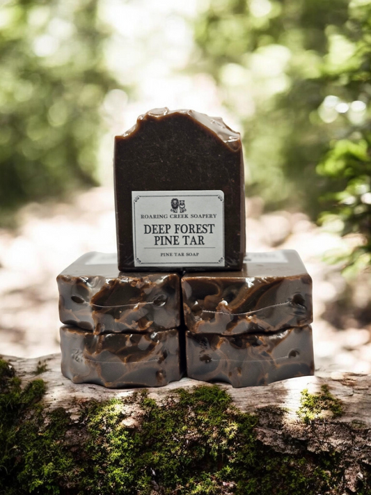Pine Tar Soap Bar with Essential Oils "Deep Forest"