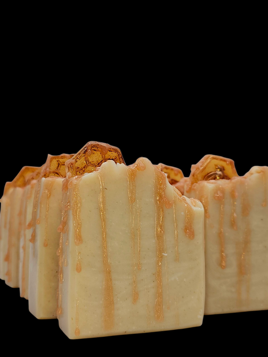 Soap Bar made with 3 butters triple butter Drizzle scent "Oatmeal, Milk and Honey"